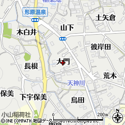 愛知県蒲郡市金平町（大門）周辺の地図