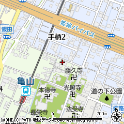 兵庫県姫路市亀山341周辺の地図