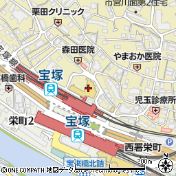 ユニベール宝塚　管理室周辺の地図