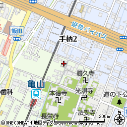 兵庫県姫路市亀山422周辺の地図