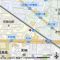 ファミリーマート池田荘園東店周辺の地図