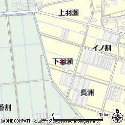 愛知県西尾市一色町中外沢下羽瀬周辺の地図