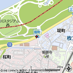 桜町周辺の地図