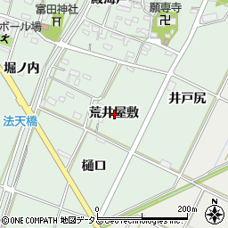 愛知県西尾市吉良町富田荒井屋敷周辺の地図