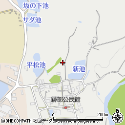 兵庫県三木市跡部周辺の地図