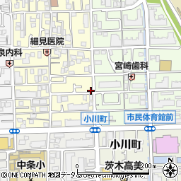 大阪府茨木市下中条町9-18周辺の地図