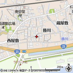 愛知県蒲郡市大塚町勝川57周辺の地図