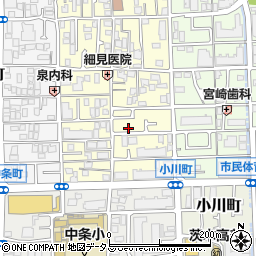 大阪府茨木市下中条町9-26周辺の地図