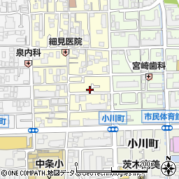 大阪府茨木市下中条町9-22周辺の地図