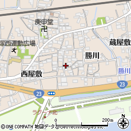 愛知県蒲郡市大塚町勝川51周辺の地図