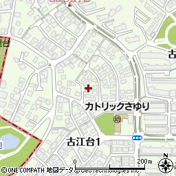 大阪府吹田市古江台1丁目22周辺の地図