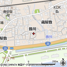 愛知県蒲郡市大塚町勝川32周辺の地図
