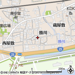愛知県蒲郡市大塚町勝川61周辺の地図