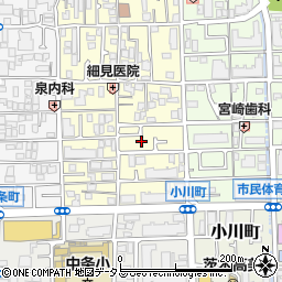 大阪府茨木市下中条町9-34周辺の地図