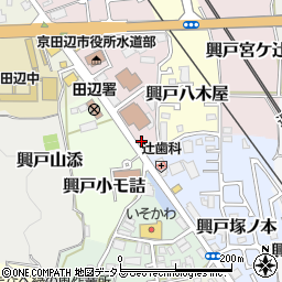京都府京田辺市興戸犬伏63周辺の地図