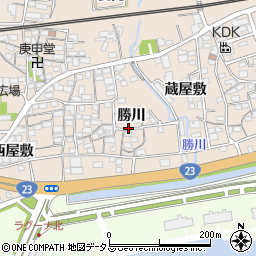 愛知県蒲郡市大塚町（勝川）周辺の地図