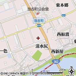 愛知県豊川市当古町清水尻周辺の地図