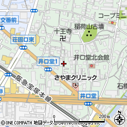 大阪府池田市井口堂1丁目周辺の地図