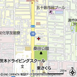 大阪府茨木市桑田町15-35周辺の地図