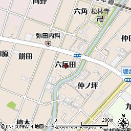 愛知県豊川市御津町泙野六反田周辺の地図