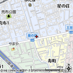 宝塚寿郵便局周辺の地図