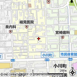 大阪府茨木市下中条町9-7周辺の地図