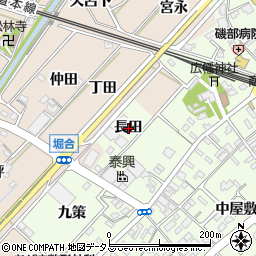 愛知県豊川市御津町西方（長田）周辺の地図