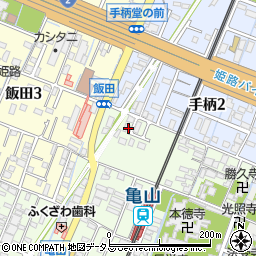 兵庫県姫路市亀山401周辺の地図