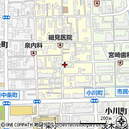 大阪府茨木市下中条町9-1周辺の地図