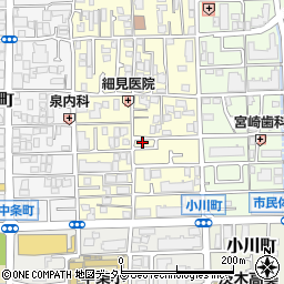 大阪府茨木市下中条町9-2周辺の地図