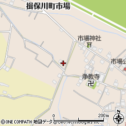 兵庫県たつの市揖保川町市場573周辺の地図