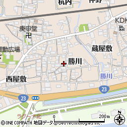 愛知県蒲郡市大塚町勝川42周辺の地図