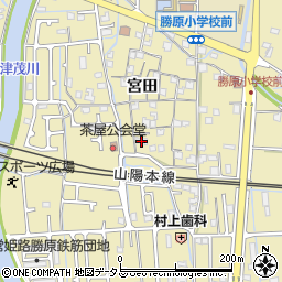 兵庫県姫路市勝原区宮田423周辺の地図