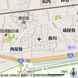 愛知県蒲郡市大塚町勝川48周辺の地図
