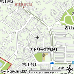 大阪府吹田市古江台1丁目23周辺の地図