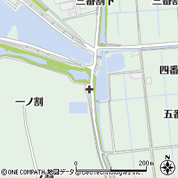 愛知県西尾市一色町細川四番割下周辺の地図