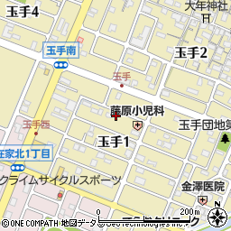 兵庫県姫路市玉手1丁目190周辺の地図