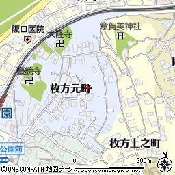 大阪府枚方市枚方元町周辺の地図