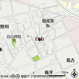 愛知県豊川市宿町白山周辺の地図