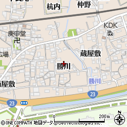 愛知県蒲郡市大塚町勝川36周辺の地図