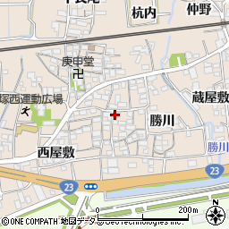 愛知県蒲郡市大塚町勝川4周辺の地図