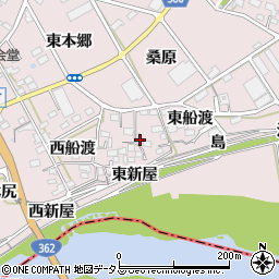 愛知県豊川市当古町東船渡44周辺の地図