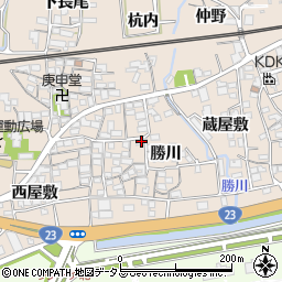 愛知県蒲郡市大塚町勝川43周辺の地図