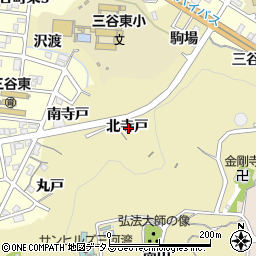 愛知県蒲郡市三谷町北寺戸周辺の地図