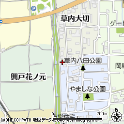 京都府京田辺市草内大切18周辺の地図