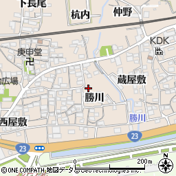 愛知県蒲郡市大塚町勝川37周辺の地図