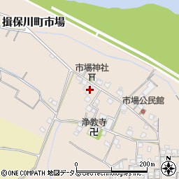 兵庫県たつの市揖保川町市場543周辺の地図