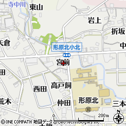 愛知県蒲郡市金平町宮前周辺の地図
