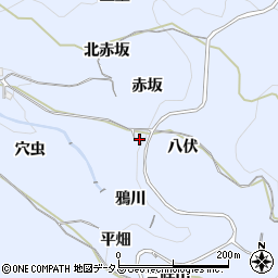 京都府綴喜郡井手町多賀八伏周辺の地図