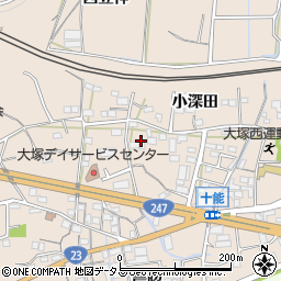 愛知県蒲郡市大塚町（十能）周辺の地図